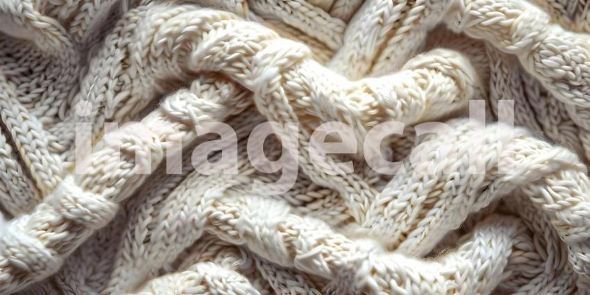 Intertwined Threads: A Textured Close-Up of a Knitted Fabric