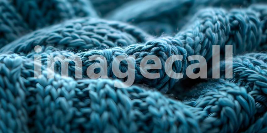 Intertwined Threads: A Textured Close-Up of a Knitted Fabric