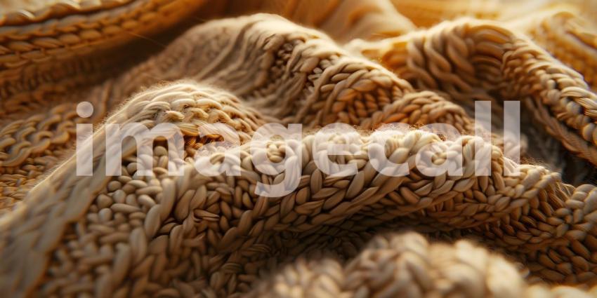 Intertwined Threads: A Textured Close-Up of a Knitted Fabric