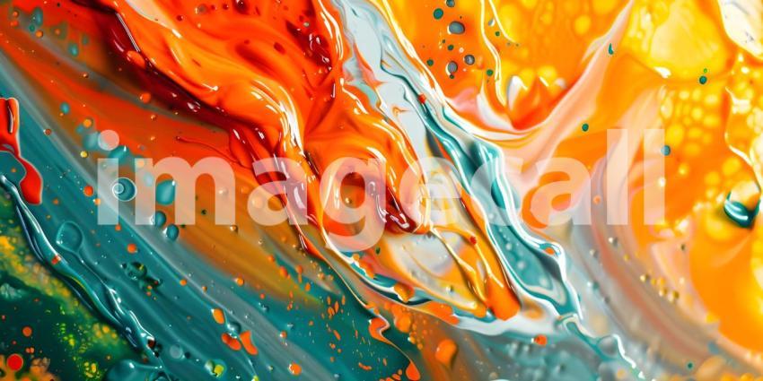 Cosmic Canvas: A Swirling Vortex of Colors Evoking the Universe, Liquid Dreams: A Surreal Abstract Painting of Blending Hues