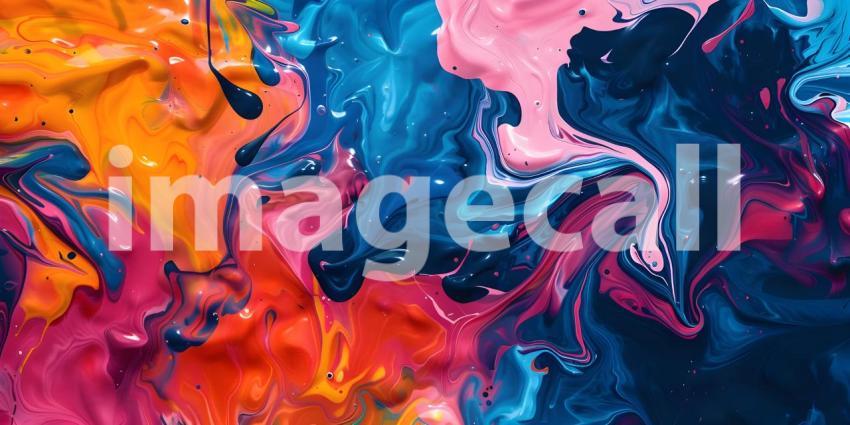 Cosmic Canvas: A Swirling Vortex of Colors Evoking the Universe, Liquid Dreams: A Surreal Abstract Painting of Blending Hues