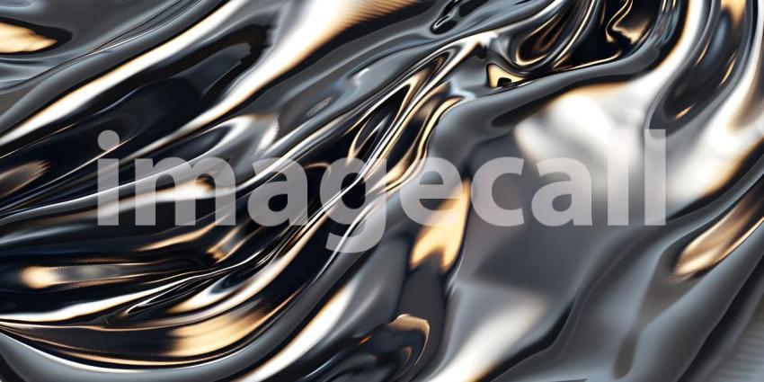 Molten Metal Flow: A Dynamic Abstract of Liquid Silver