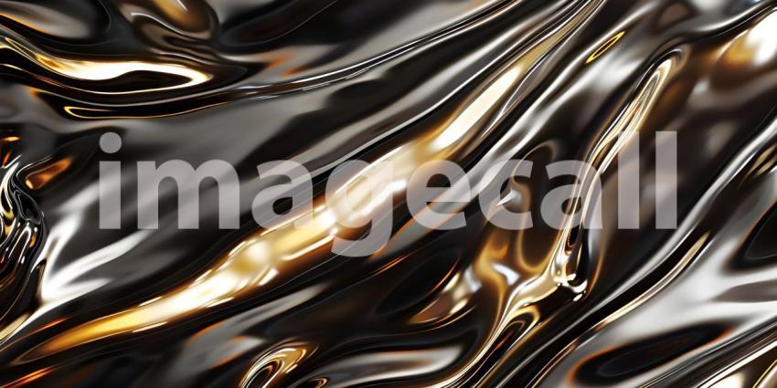Molten Metal Flow: A Dynamic Abstract of Liquid Silver