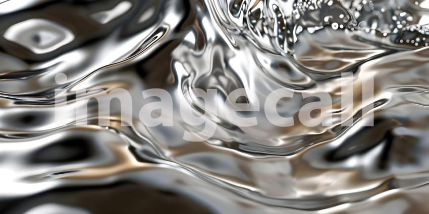 Molten Metal Flow: A Dynamic Abstract of Liquid Silver