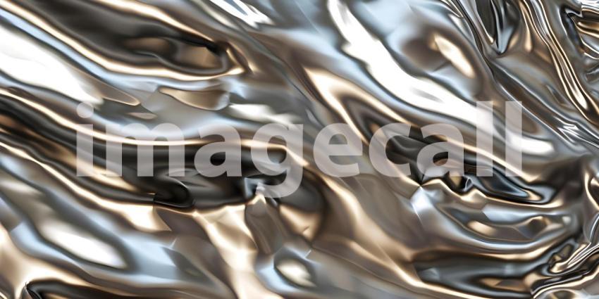 Molten Metal Flow: A Dynamic Abstract of Liquid Silver