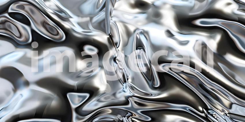 Molten Metal Flow: A Dynamic Abstract of Liquid Silver