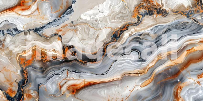 Golden Veins: A Luxurious Marble Slab with Rich Gold and Gray Tones, Earth Tapestry: A Stunning Display of Natural Stone with Intricate Veining