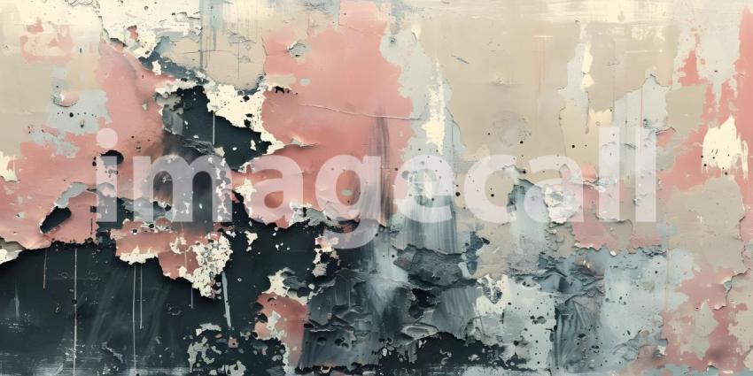 Urban Decay: A Textured Wall with Peeling Paint and Exposed Layers