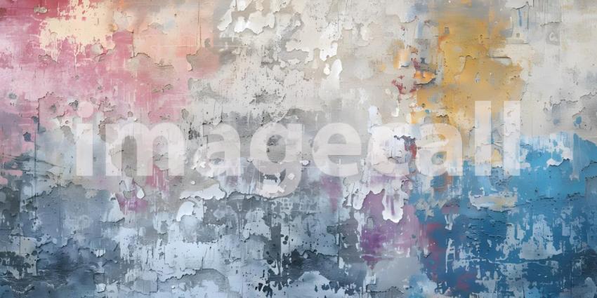 Urban Decay: A Textured Wall with Peeling Paint and Exposed Layers