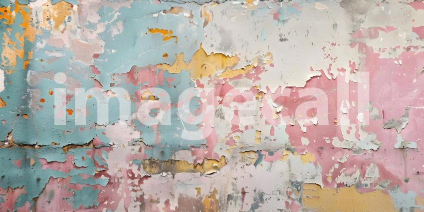 Urban Decay: A Textured Wall with Peeling Paint and Exposed Layers