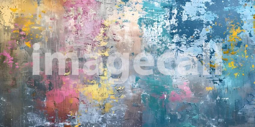 Urban Decay: A Textured Wall with Peeling Paint and Exposed Layers