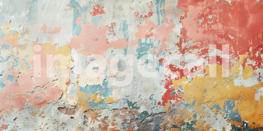Urban Decay: A Textured Wall with Peeling Paint and Exposed Layers