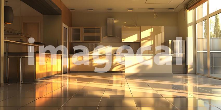 Contemporary Kitchen with Open Floor Plan and Abundant Natural Light