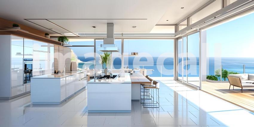 Contemporary Kitchen with Open Floor Plan and Abundant Natural Light