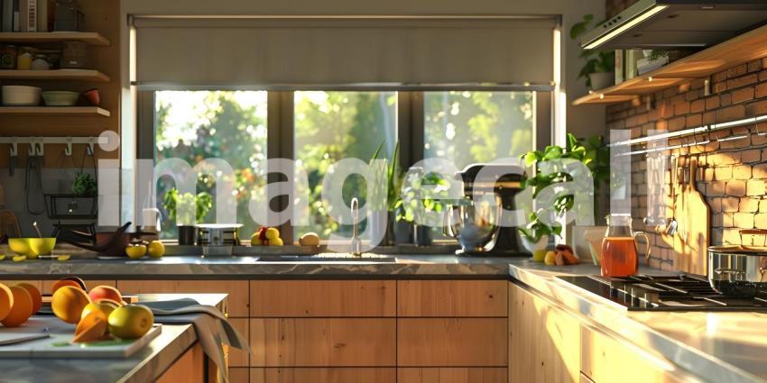 Contemporary Kitchen with Open Floor Plan and Abundant Natural Light