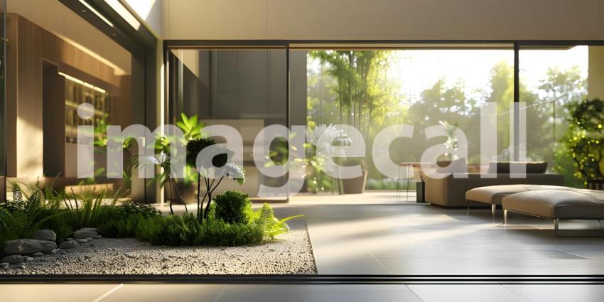 Modern Oasis: Where Indoor Living Meets Lush Greenery