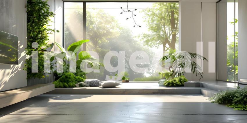 Modern Oasis: Where Indoor Living Meets Lush Greenery