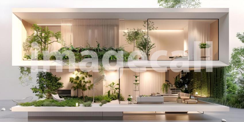 Modern Oasis: Where Indoor Living Meets Lush Greenery