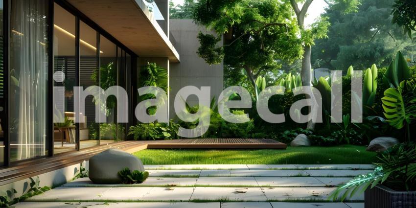 Modern Oasis: Where Indoor Living Meets Lush Greenery