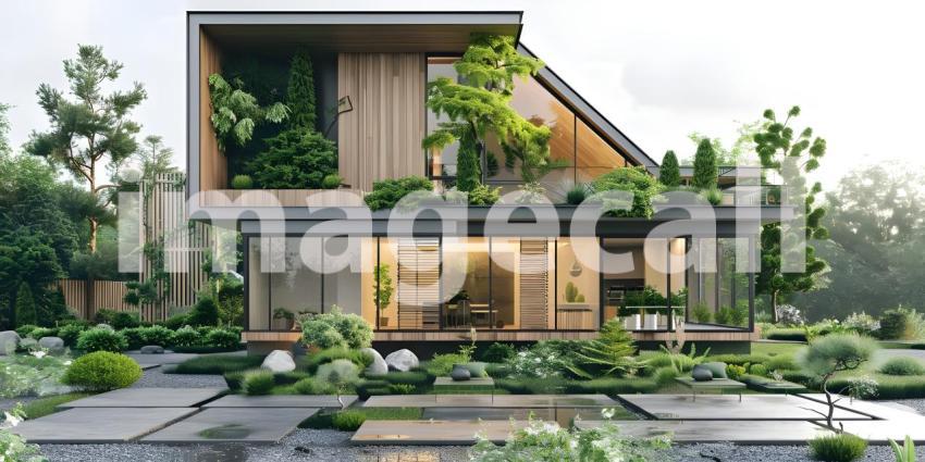 Modern Oasis: Where Indoor Living Meets Lush Greenery