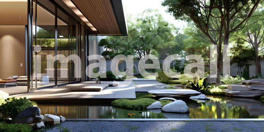 Modern Oasis: Where Indoor Living Meets Lush Greenery