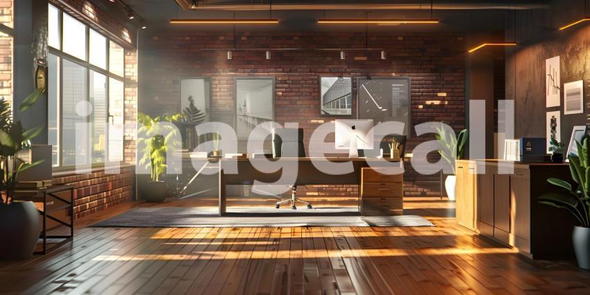 Modern Executive Office with Cityscape Views