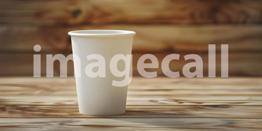 The Perfect Pick-Me-Up: A Coffee on a Cozy Wooden Table Mockup
