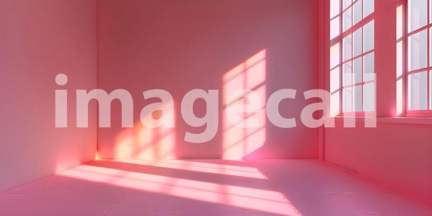 Sunlight Embrace: A Red Room Bathed in Warm Light, The Dance of Light and Shadow: A Playful Red Interior