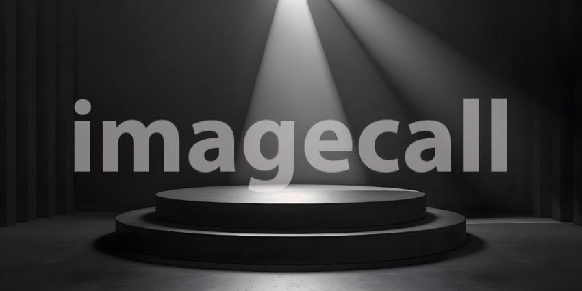 A Concrete Stage Bathed in Sunlight For Product