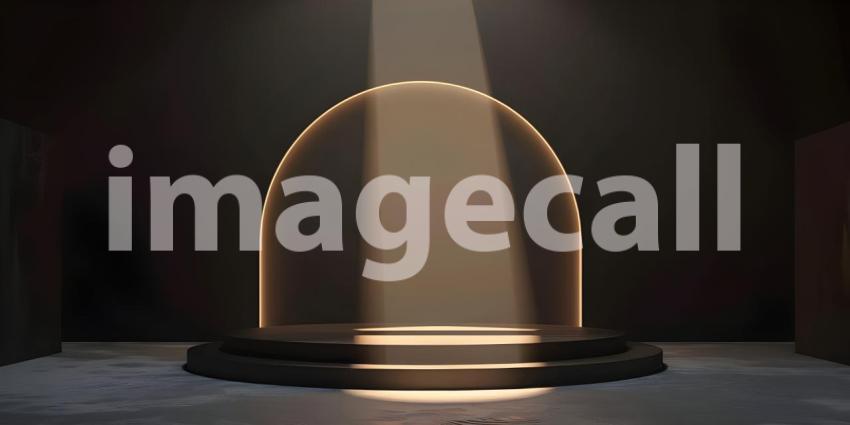 A Concrete Stage Bathed in Sunlight For Product