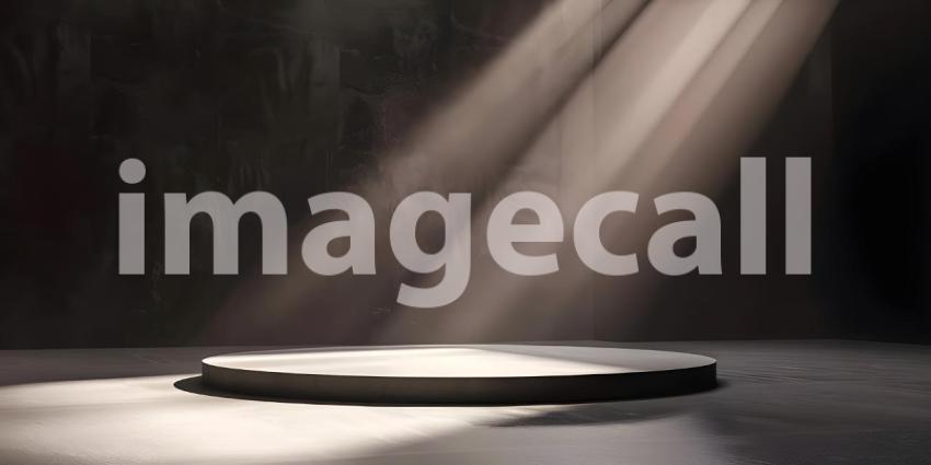 A Concrete Stage Bathed in Sunlight For Product