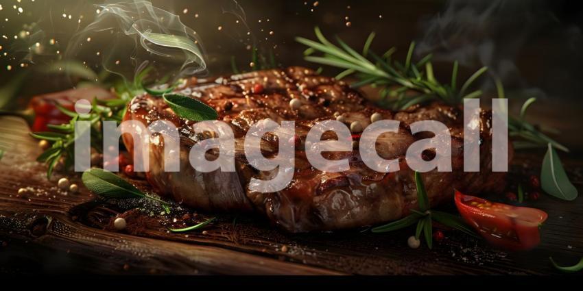 A Sizzling Symphony of Flavor: A Perfectly Grilled Steak with a Burst of Spices
