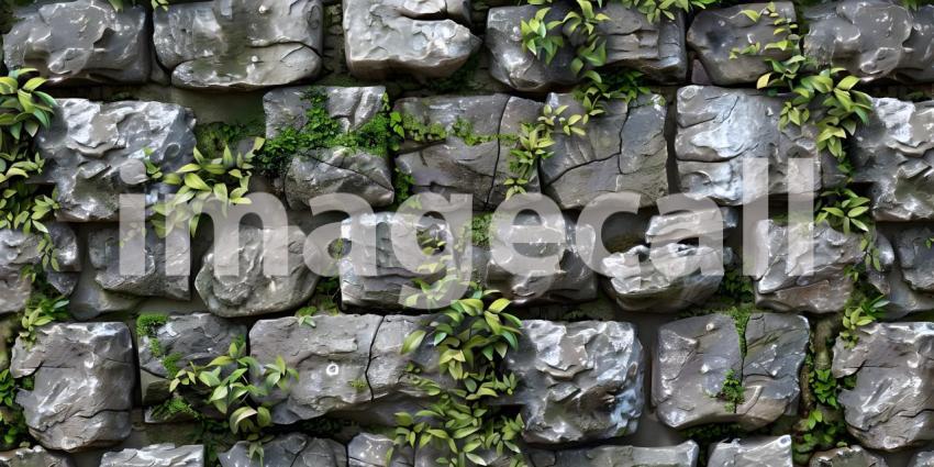 A Tapestry of Stone: A Rugged Wall of Basalt