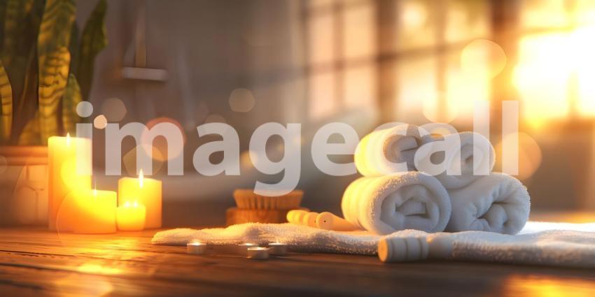 A Sanctuary of Serenity: A Spa-Inspired Setting with Soft Towels and Blossoming Orchids