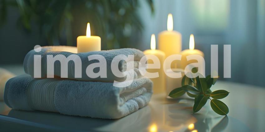 A Sanctuary of Serenity: A Spa-Inspired Setting with Soft Towels and Blossoming Orchids