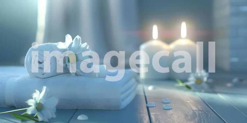 A Sanctuary of Serenity: A Spa-Inspired Setting with Soft Towels and Blossoming Orchids