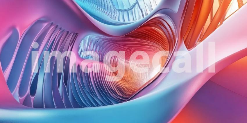 Porous Orange and White Structure: An Abstract 3D Form with Interconnected Holes and Contrasting Colors.