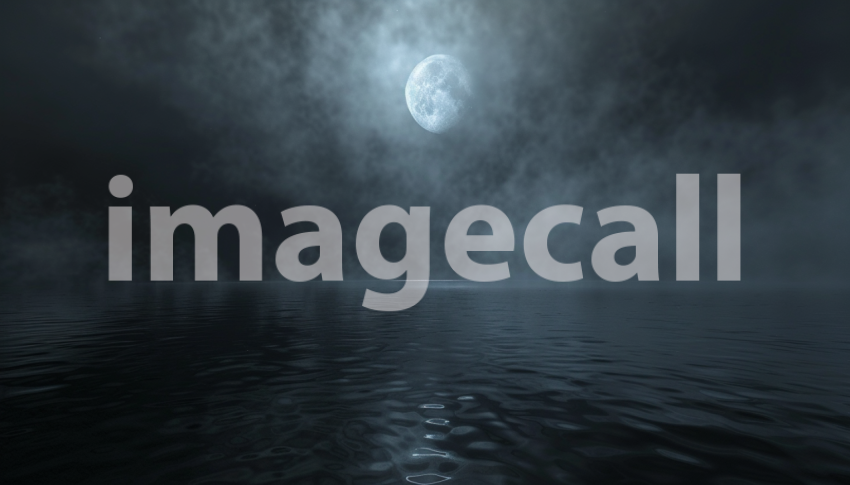 Cspreeti Front view of a dark pool reflecting the moon surrou 56260adc 33ff 4413 a4c0 df187709d40d 0