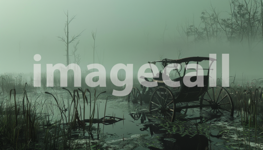 Cspreeti Front view of a broken carriage half submerged in th 3515e8c2 cd78 4745 af6a fe73a4adeb54 2