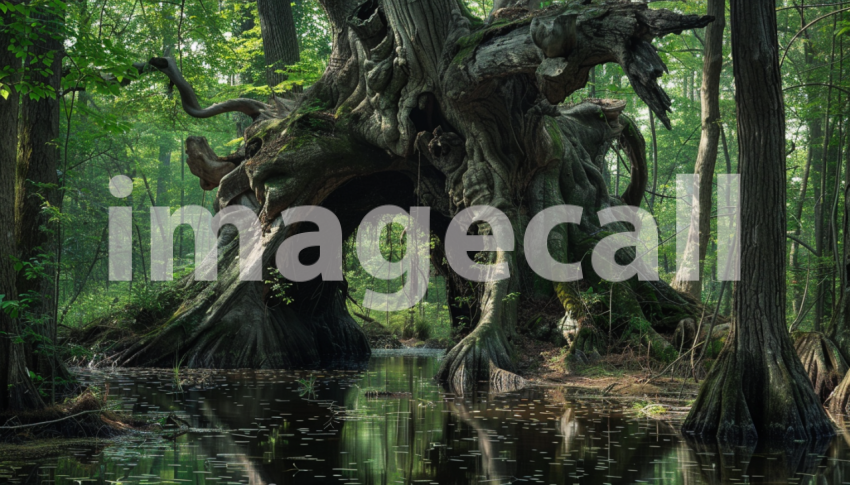Cspreeti Front view of a massive gnarled tree whose roots for 44e2171e 43bf 4027 98ee f3e6e911e77f 1