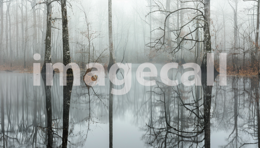 Cspreeti Front view of a secluded pond its surface smooth as  9311d51f 4466 4030 8020 b443a3c9abfe 1