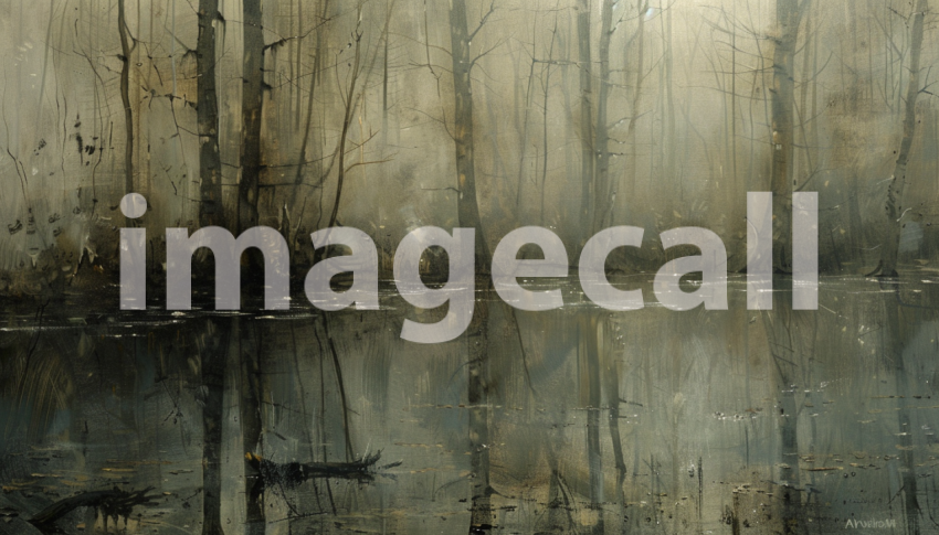 Cspreeti Front view of a secluded pond its surface smooth as  9311d51f 4466 4030 8020 b443a3c9abfe 0