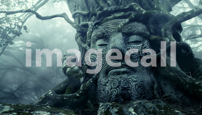 Cspreeti Front view of a mystical totem pulsating with an anc ab4d0d02 399e 4687 8660 64ec09de7606 0