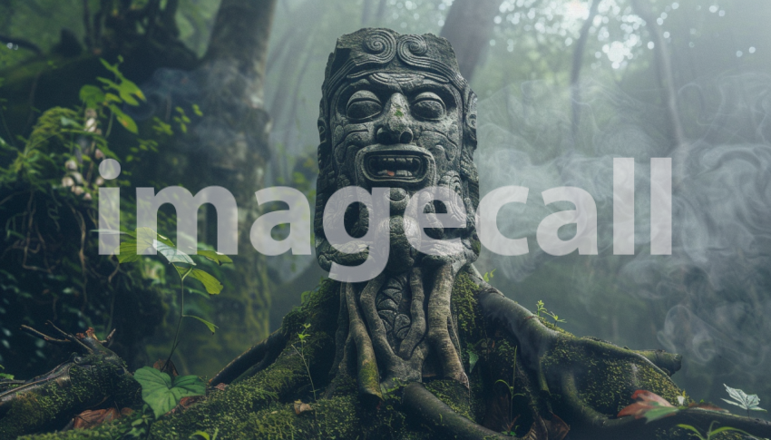 Cspreeti Front view of a mystical totem pulsating with an anc ab4d0d02 399e 4687 8660 64ec09de7606 1