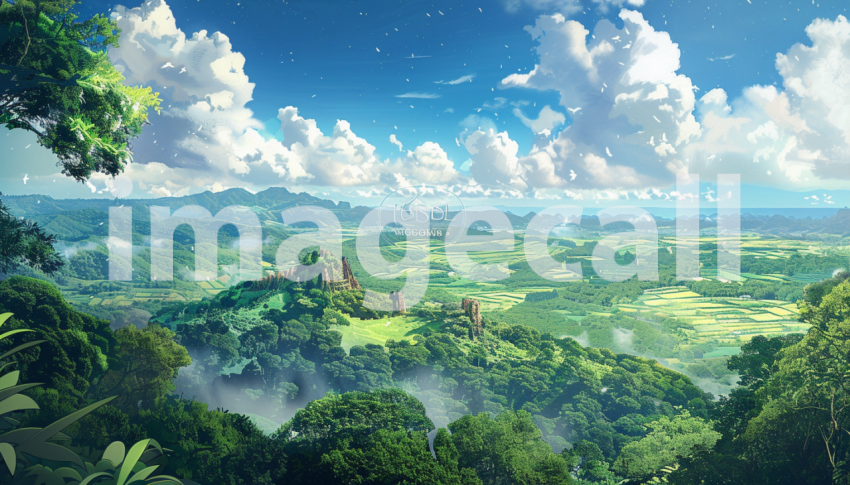 Cspreeti Digital illustration of a panoramic view from the hi 9a10f09e c38a 416d b594 2e83efc5e1ea 3