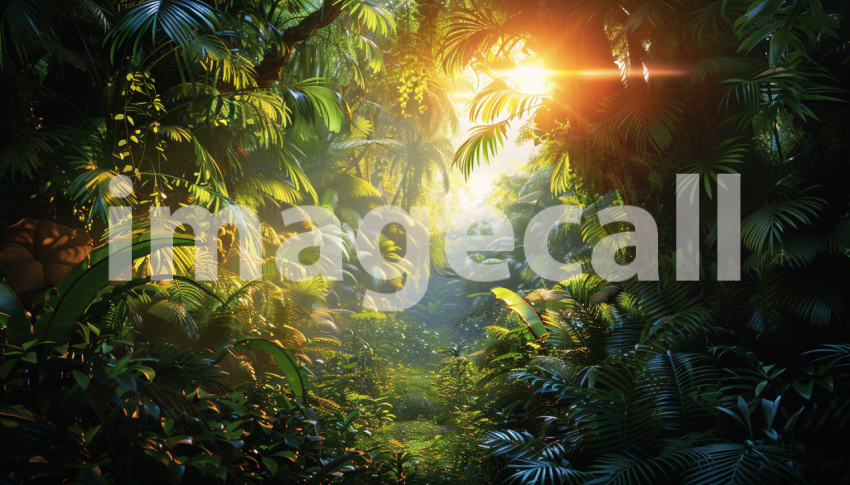 Cspreeti Digital illustration of an enchanted grove in the ra 91c03824 c602 446c afa7 0e81dd5f3933 3