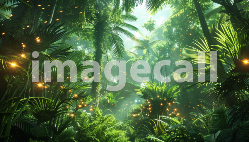 Cspreeti Digital illustration of an enchanted grove in the ra 91c03824 c602 446c afa7 0e81dd5f3933 1