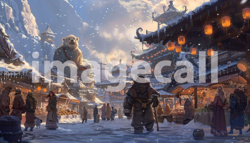 Cspreeti Digital illustration of a bustling Yeti marketplace  9944708e ed71 49fc b0f3 cb962aa4db7c 1