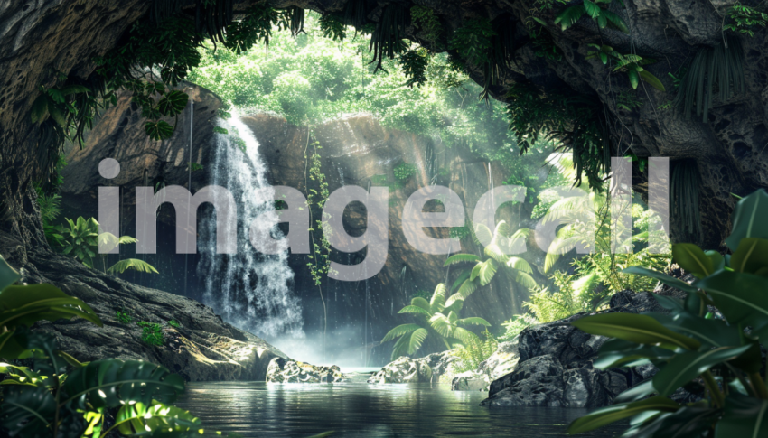 Cspreeti Digital illustration of a hidden cave behind a water 999fcb8b 9a6d 4d08 bb1e d28992249c12 1