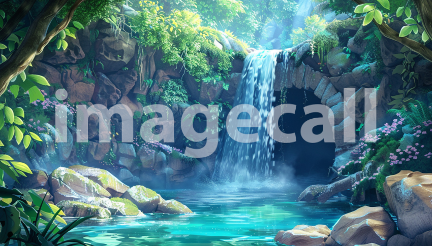 Cspreeti Digital illustration of a hidden cave behind a water 999fcb8b 9a6d 4d08 bb1e d28992249c12 3